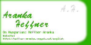 aranka heffner business card